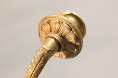 Pair of sconces with four lights in chased...