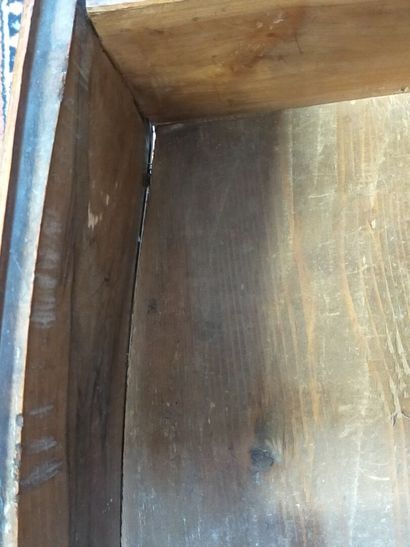Molded walnut chest of drawers of slightly...