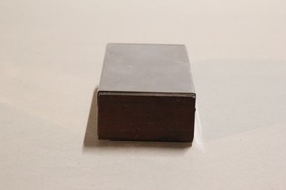 Modernist card box made of rosewood and chromed...