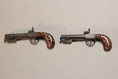 LIEGE

Pair of percussion pistols.

Barrels...