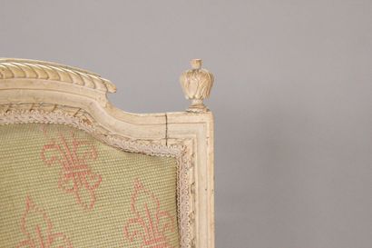 Child's armchair in carved wood and rechambered...