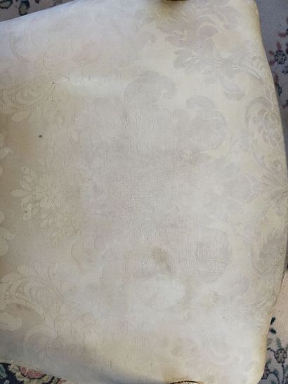 Pair of armchairs with flat backs in molded...