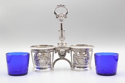 PARIS 1819-38.

Pair of double silver salerons...