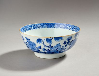 CHINA.

Blue and white porcelain bowl.

Decorated...