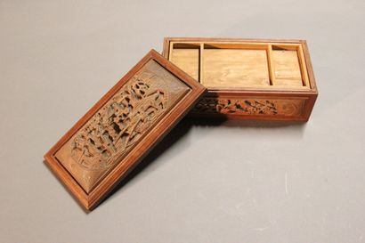 CHINA.

Curious box in natural wood.

Decorated...