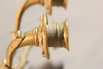 Pair of sconces with four lights in chased...