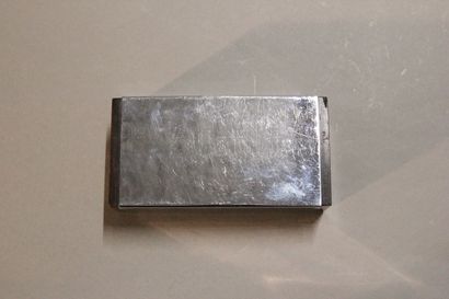 Modernist card box made of rosewood and chromed...