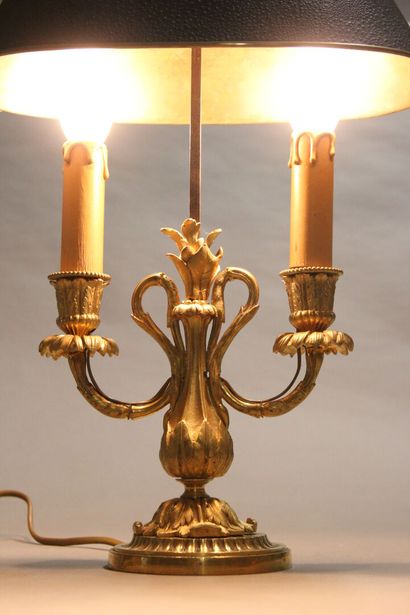 Pretty lamp bouillotte out of gilded and...