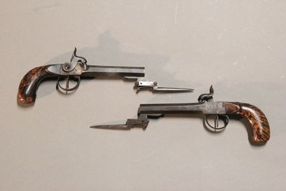 LIEGE

Pair of percussion pistols.

Barrels...