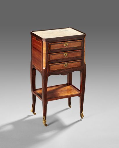 Living room table with rosewood and amaranth...