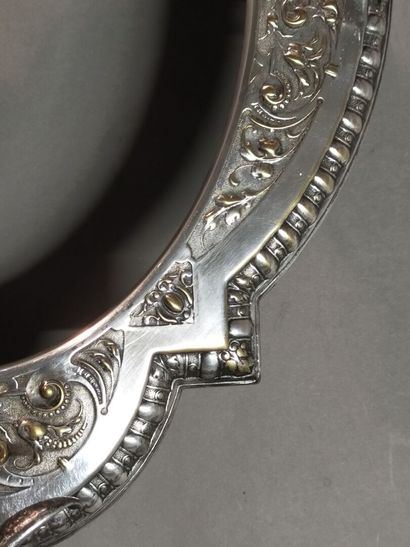 Table top in silver plated metal in two parts.

The...