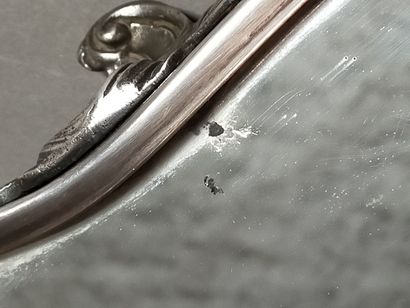 Table top in silver plated metal in two parts.

The...