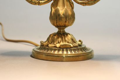 Pretty lamp bouillotte out of gilded and...