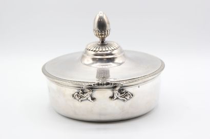 Silver covered broth.

The lid and the body...