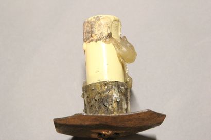 Pair of sconces with two lights in gilded...