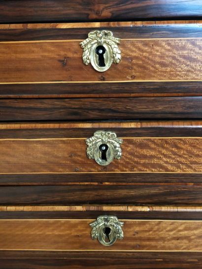 Living room table with rosewood and amaranth...