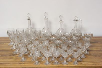 BACCARAT

Part of drink service in cut crystal...