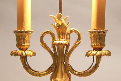 Pretty lamp bouillotte out of gilded and...