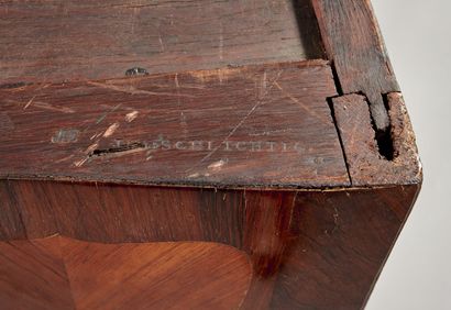 Chest of drawers with a slight curve. 

Rosewood...
