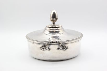 Silver covered broth.

The lid and the body...