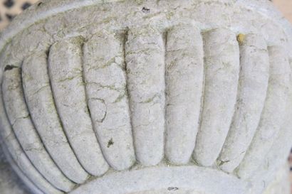 Marble stone stoup of circular shape

Decorated...