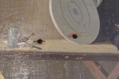 Curious shooting target of circular shape.

Painted...