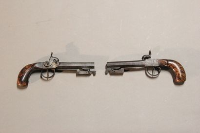 LIEGE

Pair of percussion pistols.

Barrels...