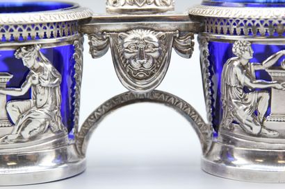 PARIS 1819-38.

Pair of double silver salerons...