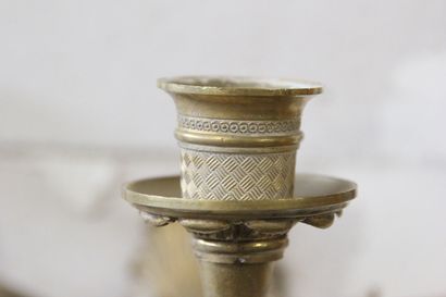 Pair of sconces with four lights in chased...