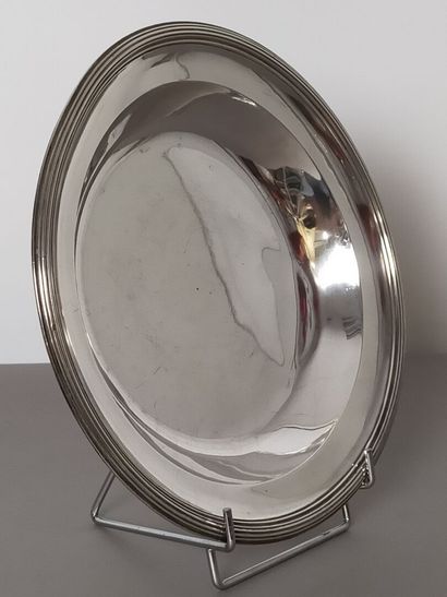 Silver dish of circular and hollow form (for...