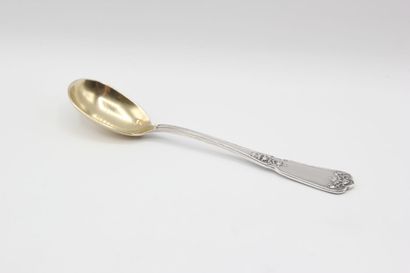 Cuillère à oeuf en argent et cuilleron en...