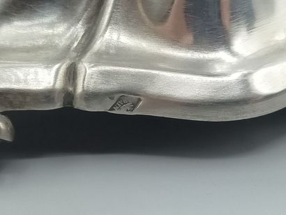 DEBAIN.
Double silver and crystal salad bowl.
Crystal...