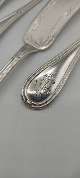 Silver fish service in the Louis XVI style...