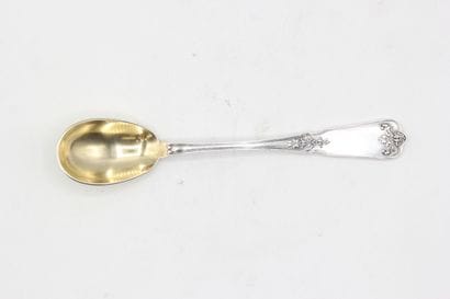 Cuillère à oeuf en argent et cuilleron en...