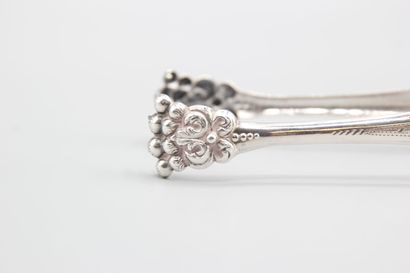 Silver sugar tongs of the Napoleon III period....