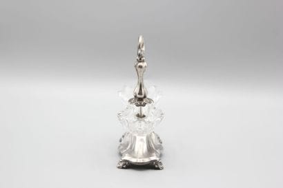 DEBAIN.
Double silver and crystal salad bowl.
Crystal...