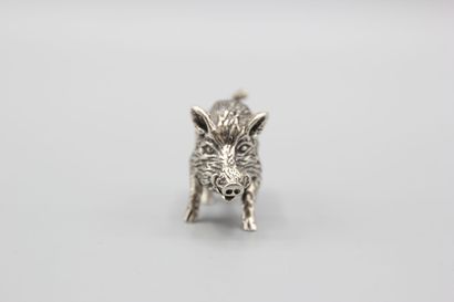 Silver boar.
Title mark .800. Goldsmith's...