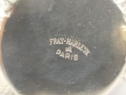 FRAY-HARLEUX.
Pair of silver saltcellars...