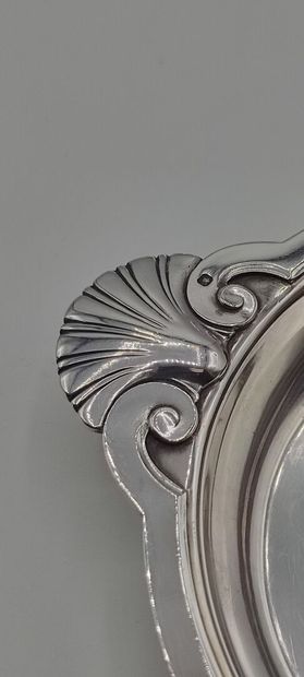 Trio of silver coasters or display stands...