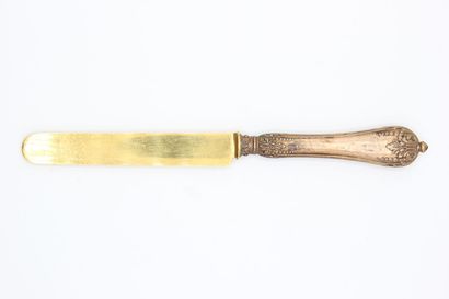 Set of 12 dessert knives.
Blades in gilded...