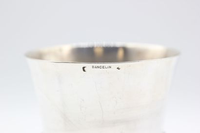 Silver cup of flared form.
Figured 