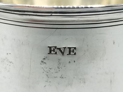 Timbale curon en argent, modèle uni avec...