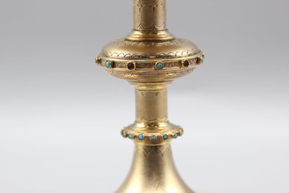 Ciborium in silver entirely vermeiled (gold...