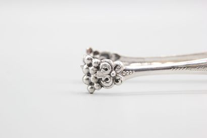 Silver sugar tongs of the Napoleon III period....