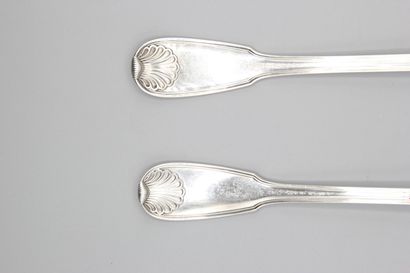 Service à salade en argent de modèle filets...