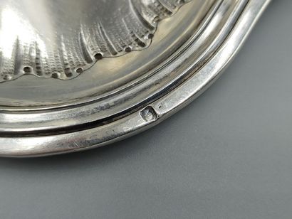 Sauceboat and its adherent tray, silver set...