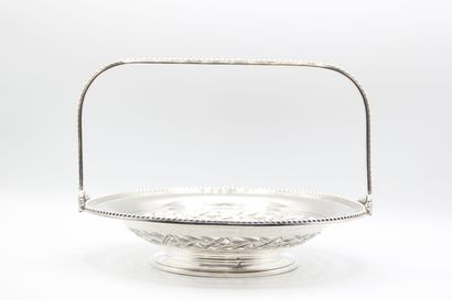 Silver display in the form of a basket with...