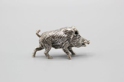 Silver boar.
Title mark .800. Goldsmith's...