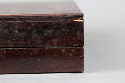 Household chest in rosewood veneer 
Brass...
