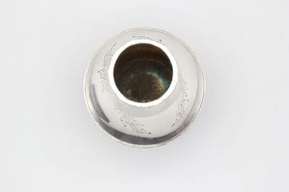 Silver vase in the Louis XVI style decorated...